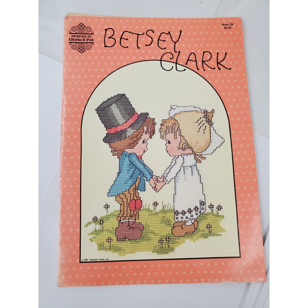 Vintage Betsey Clark Cross Stitch Pattern Book 28 Gloria & Pat Hallmark 1984